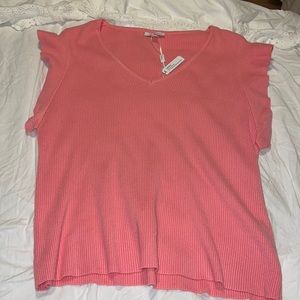 Short sleeve pink sweater XL